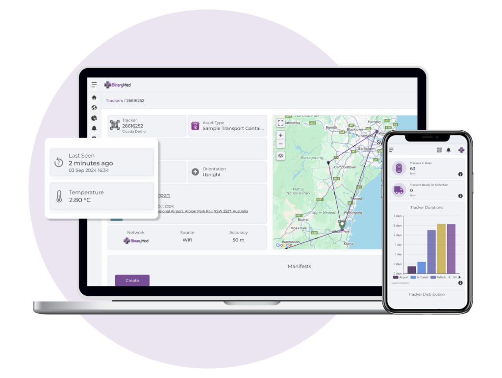 sample transport tracking software